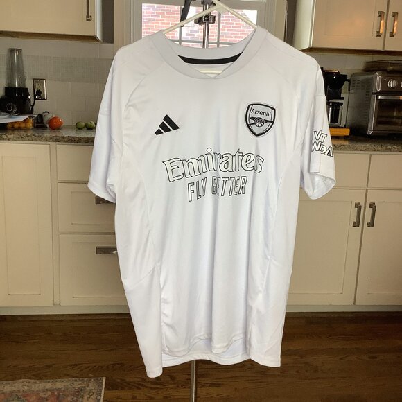 Arsenal Adidas White Large Jersey - Special Edition No More Red - Picture 1 of 3